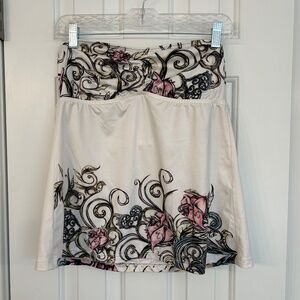 Lucky brand swim top, strapless with tie back, size large